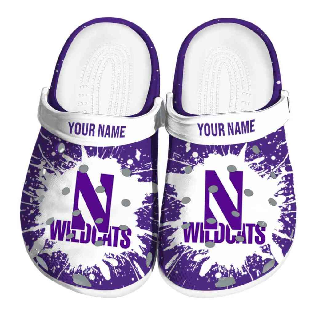 Custom Northwestern Wildcats Splash Art ClogTVC1801714