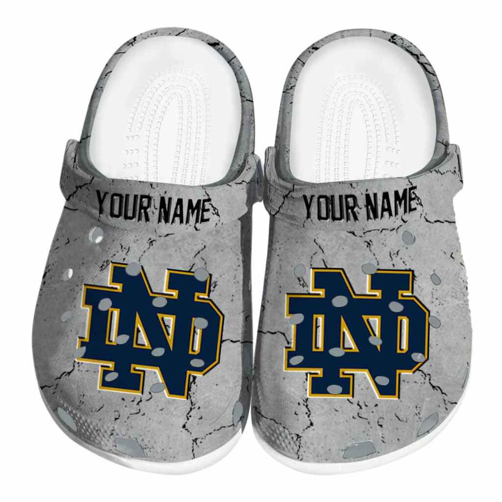 Custom Notre Dame Fighting Irish Cracked Texture ClogTVC1801174