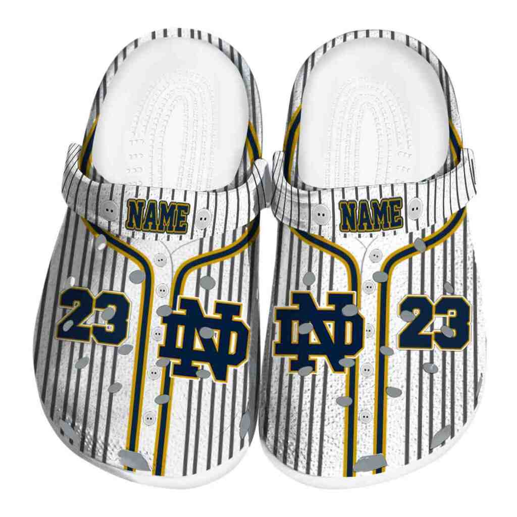 Custom Notre Dame Fighting Irish Pinstripe Pattern ClogTVC1801174