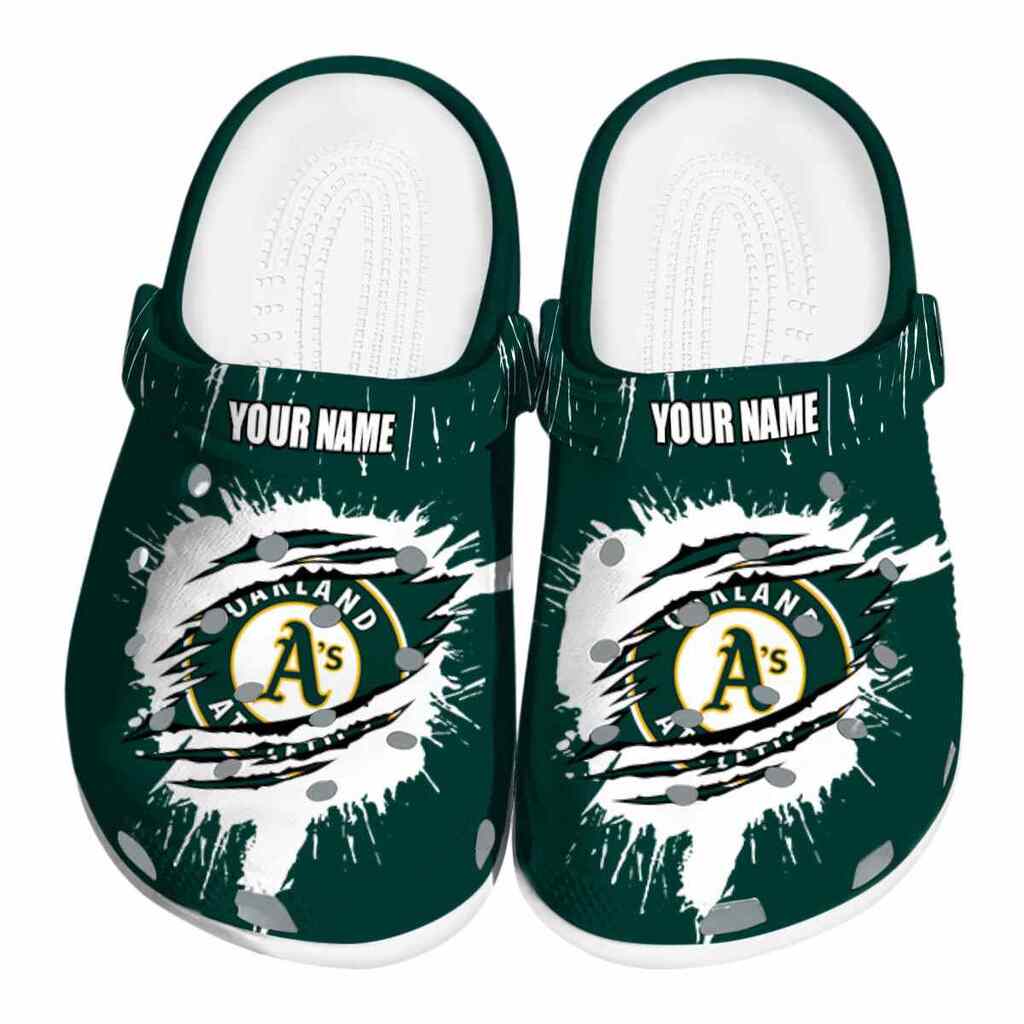 Custom Oakland Athletics Splash Motif Background ClogTVC180141