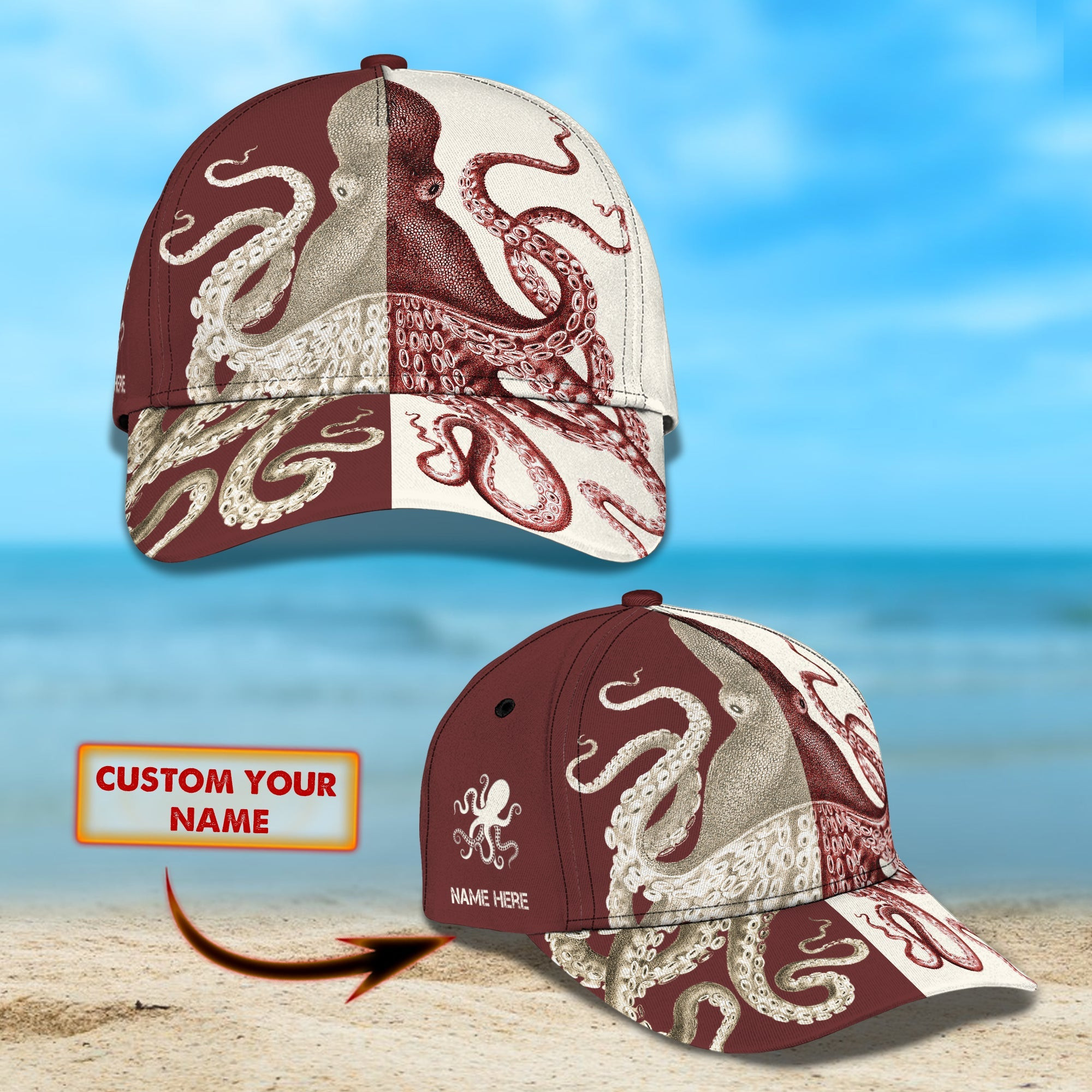 Custom Octopus Personalized Cap Trucker Hats Custom Hats Gifts For Men & Women