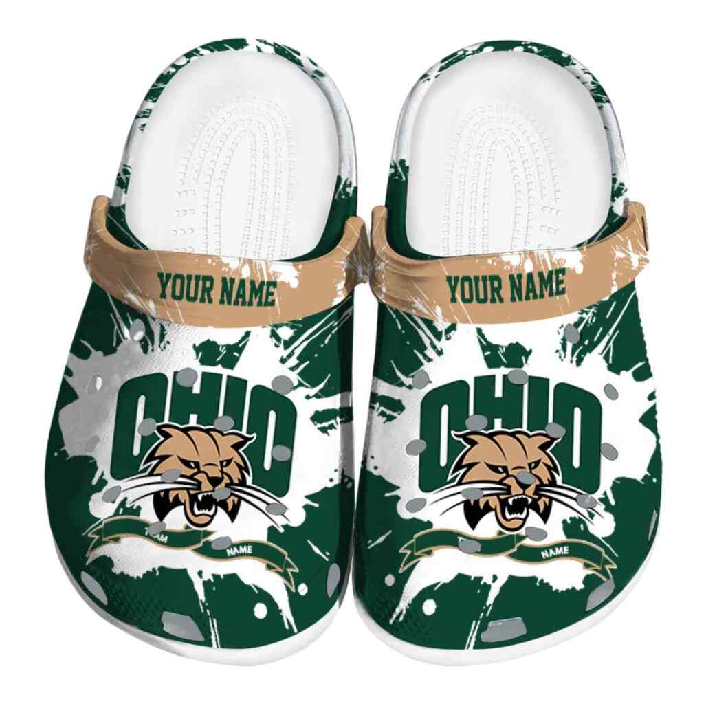 Custom Ohio Bobcats Splatter Pattern ClogTVC1801730