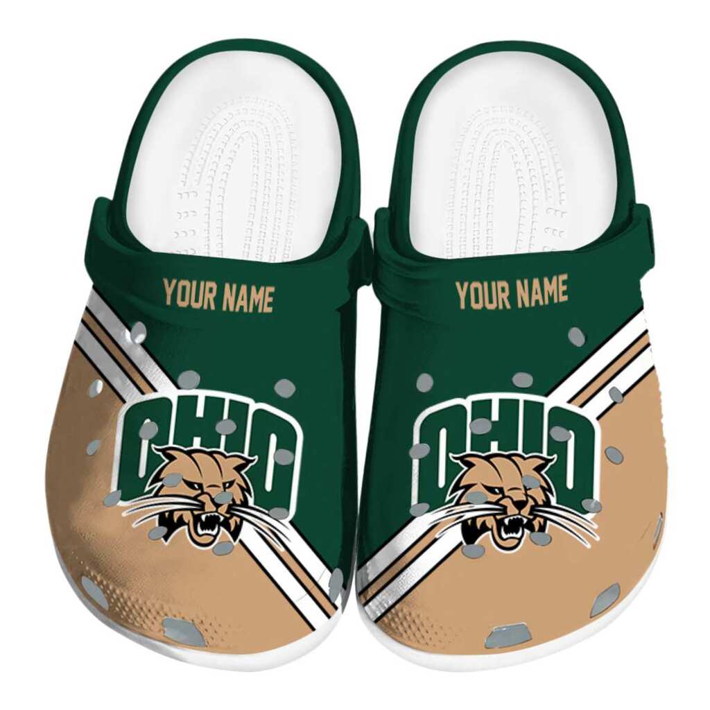Custom Ohio Bobcats Striped Accents ClogTVC1801835