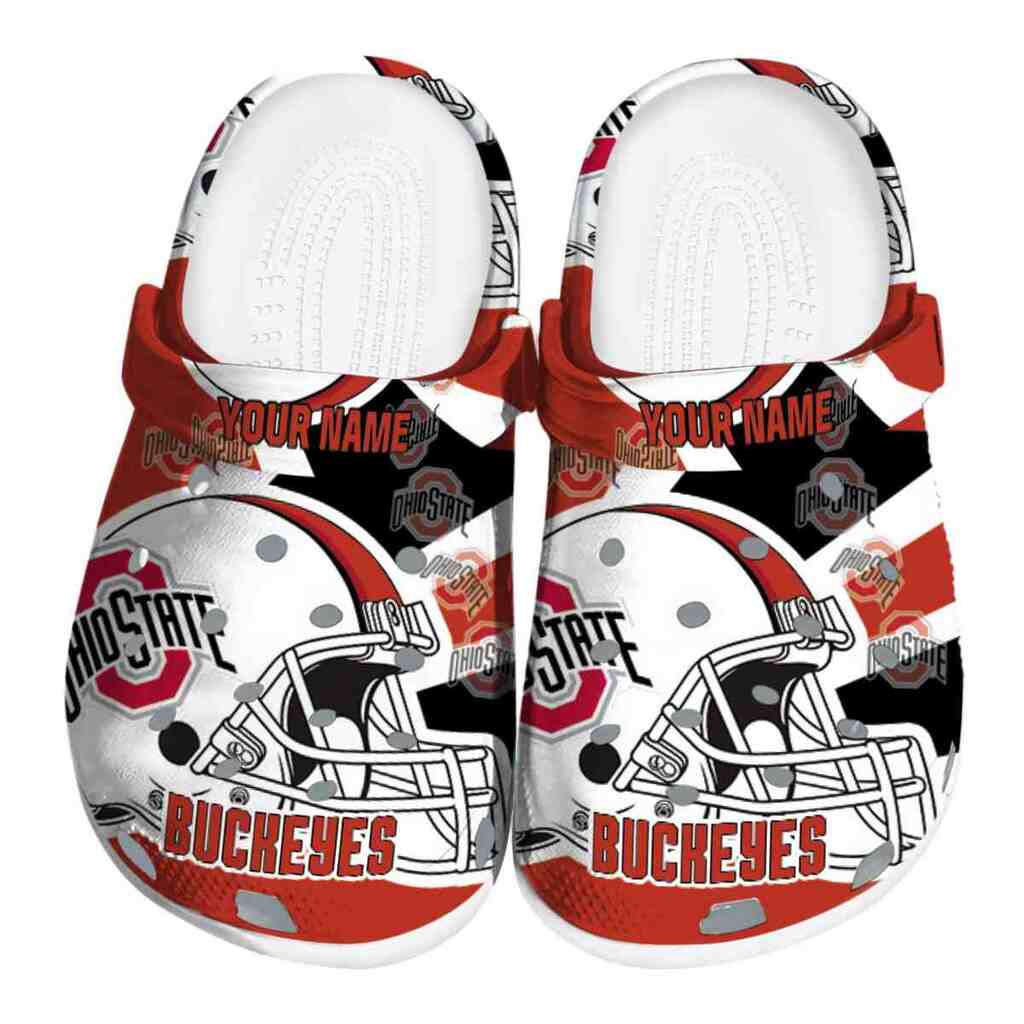 Custom Ohio State Buckeyes Football Helmet ClogTVC1801171