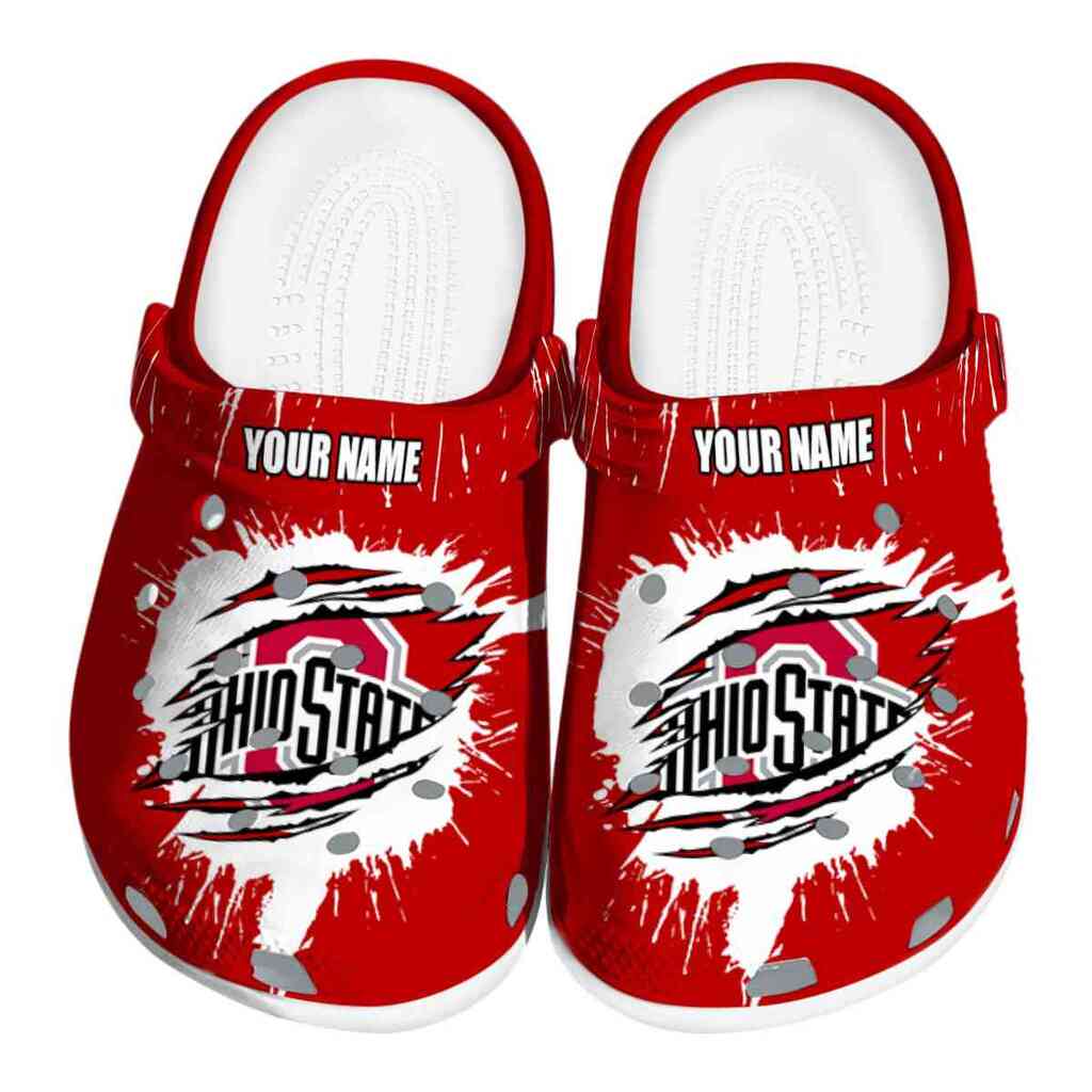 Custom Ohio State Buckeyes Splash Motif Background ClogTVC1801171