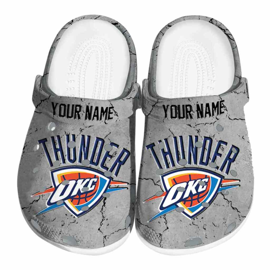Custom Oklahoma City Thunder Cracked Texture ClogTVC1801919