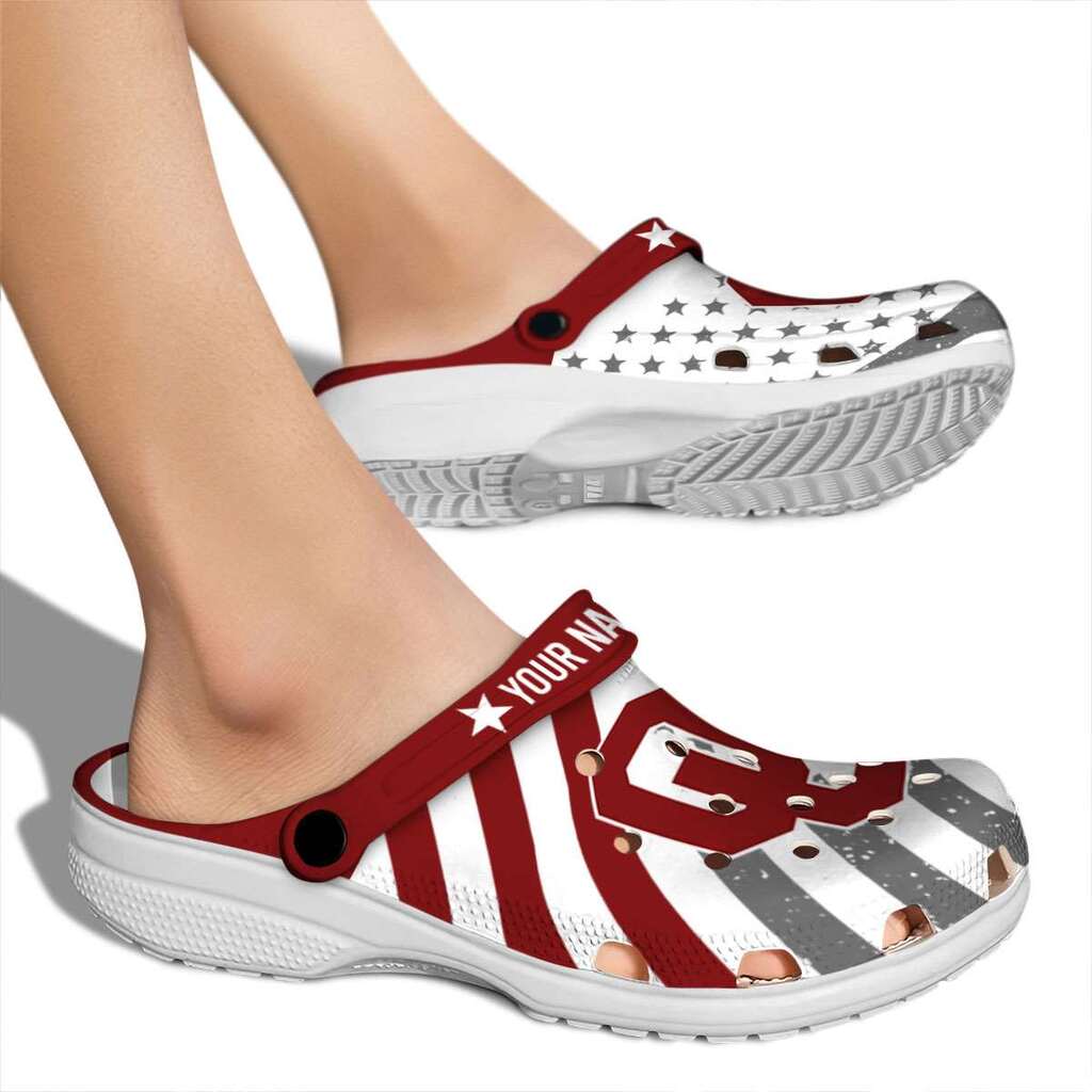Custom Oklahoma Sooners Star-Spangled Graphic ClogTVC180142 - Image 2