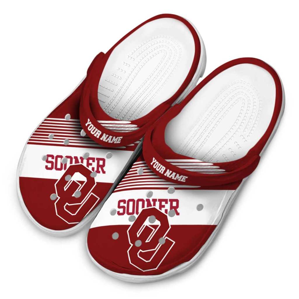 Custom Oklahoma Sooners Vibrant Dual-Tone ClogTVC180142 - Image 4
