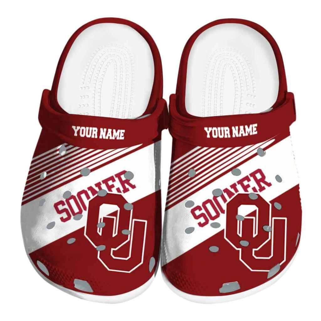 Custom Oklahoma Sooners Vibrant Dual-Tone ClogTVC180142