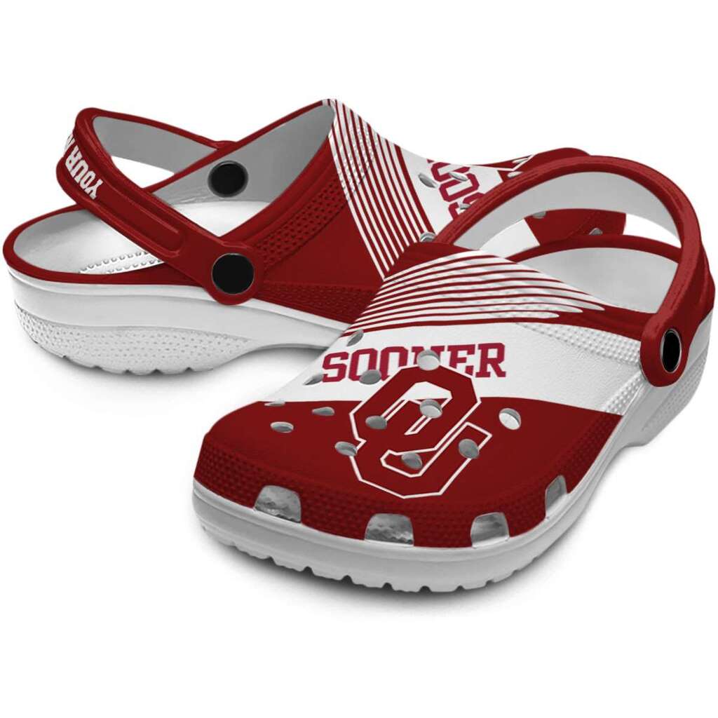 Custom Oklahoma Sooners Vibrant Dual-Tone ClogTVC180142 - Image 3