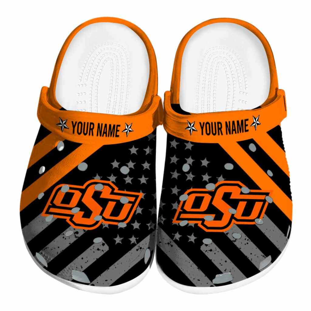 Custom Oklahoma State Cowboys Star-Spangled Graphic ClogTVC180144
