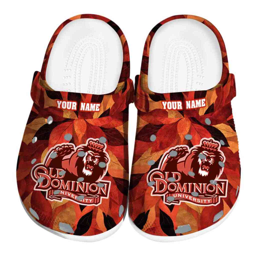 Custom Old Dominion Monarchs Autumn Leaves ClogTVC1801706
