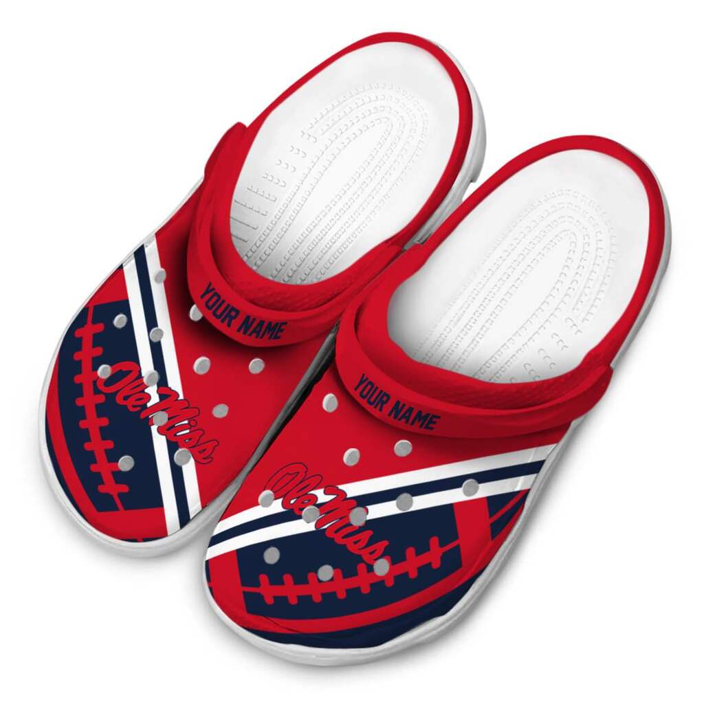 Custom Ole Miss Rebels Football Motif ClogTVC1801791 - Image 4