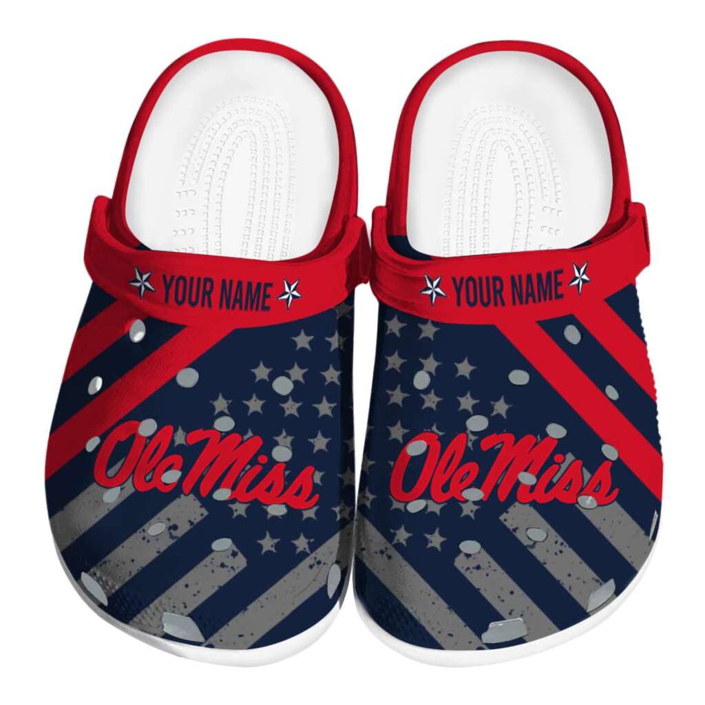 Custom Ole Miss Rebels Star-Spangled Graphic ClogTVC1801822