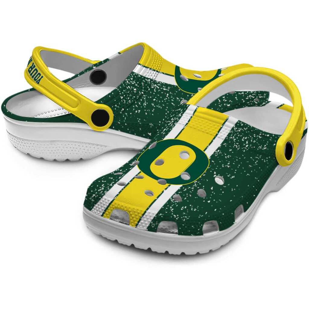 Custom Oregon Ducks Vertical Stripes ClogTVC180144 - Image 3