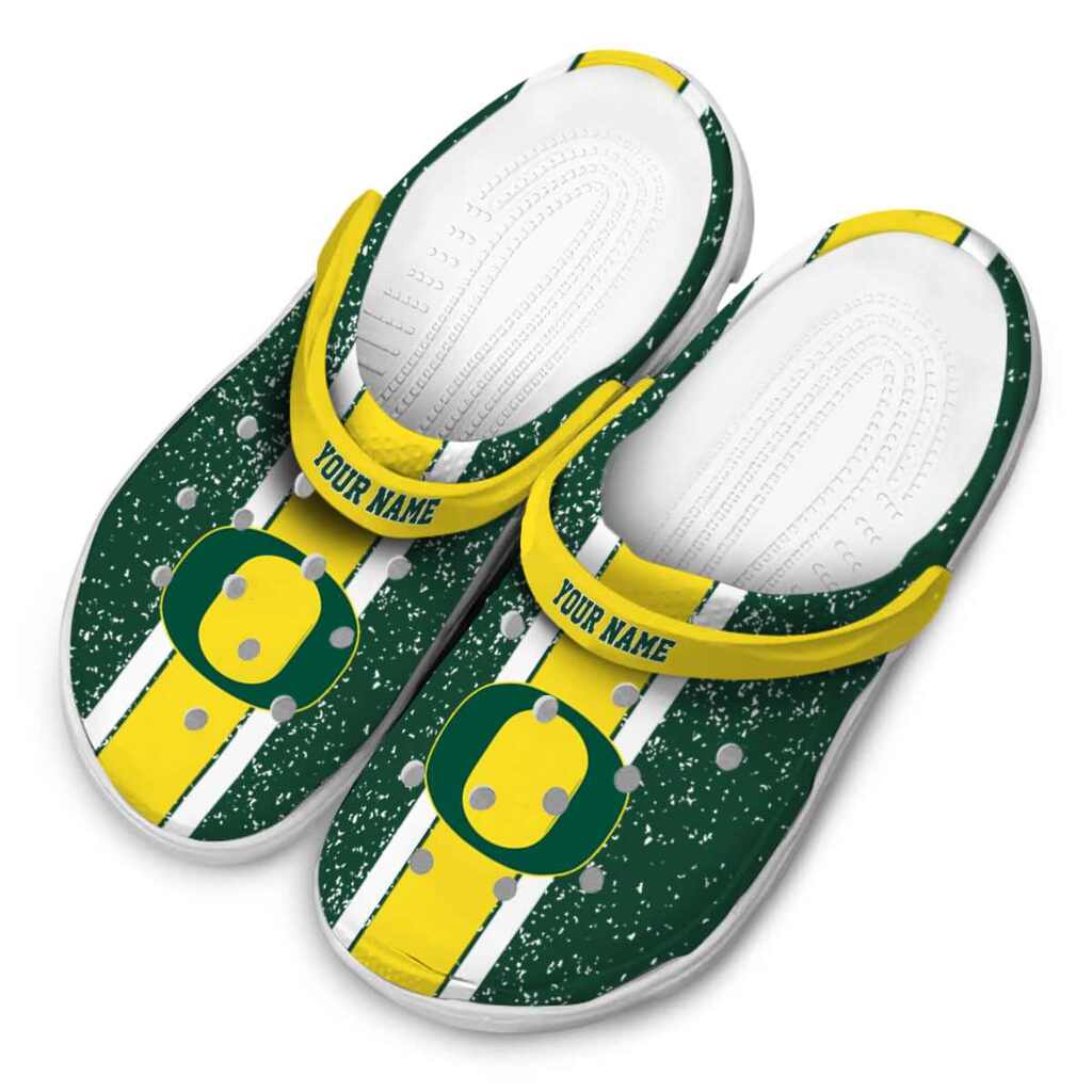 Custom Oregon Ducks Vertical Stripes ClogTVC180144 - Image 4