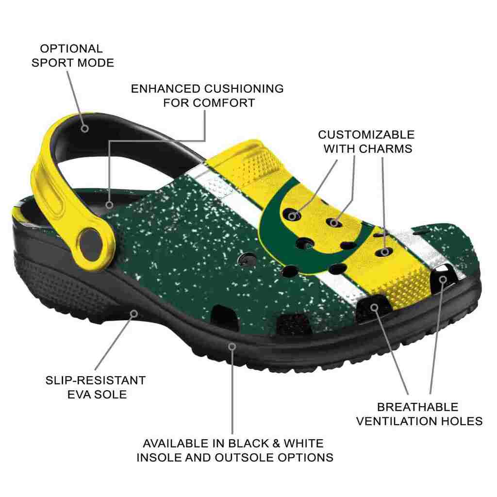 Custom Oregon Ducks Vertical Stripes ClogTVC180144 - Image 5