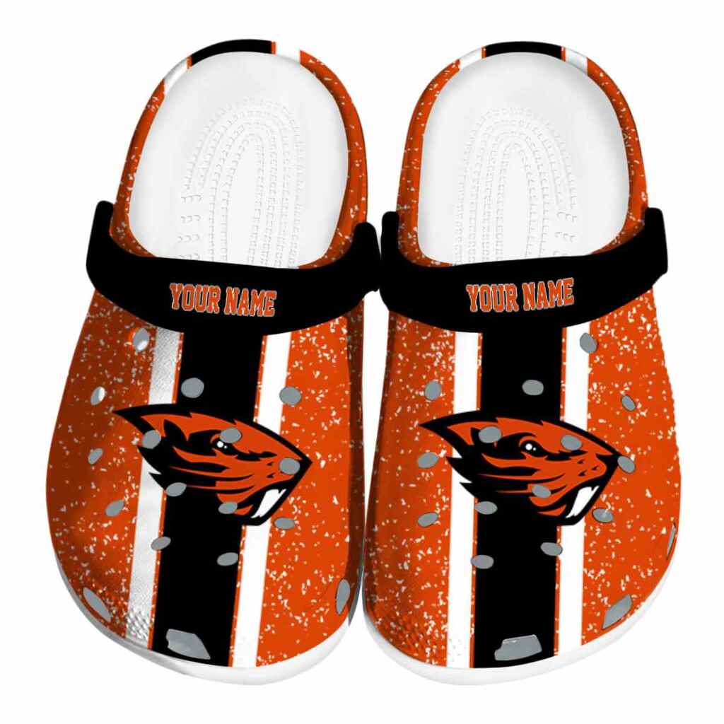 Custom Oregon State Beavers Vertical Stripes ClogTVC1801716