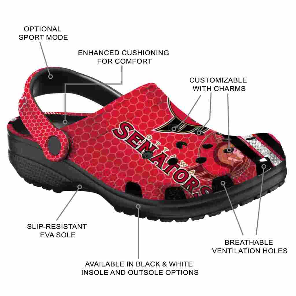 Custom Ottawa Senators Contrasting Stripes ClogTVC1801896 - Image 5