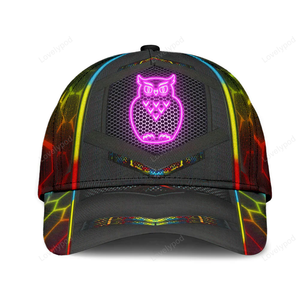 Custom Owl Classic Cap, Gift for Owl Lovers, Owl hat for men and women Trucker Hats Custom Hats Gifts For Men & Women