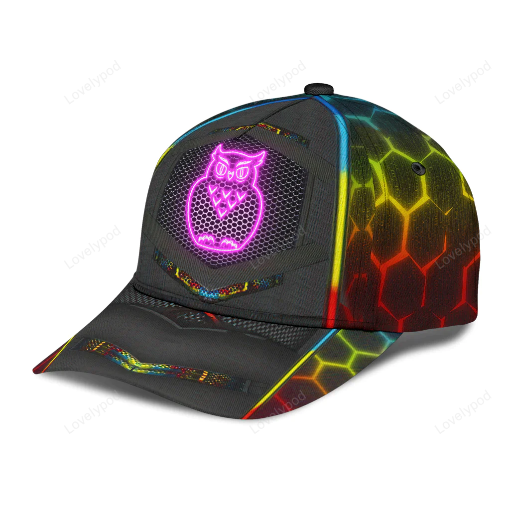 Custom Owl Classic Cap, Gift for Owl Lovers, Owl hat for men and women Trucker Hats Custom Hats Gifts For Men & Women