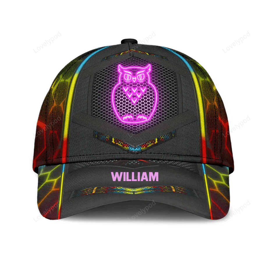 Custom Owl Classic Cap, Gift for Owl Lovers, Owl hat for men and women Trucker Hats Custom Hats Gifts For Men & Women