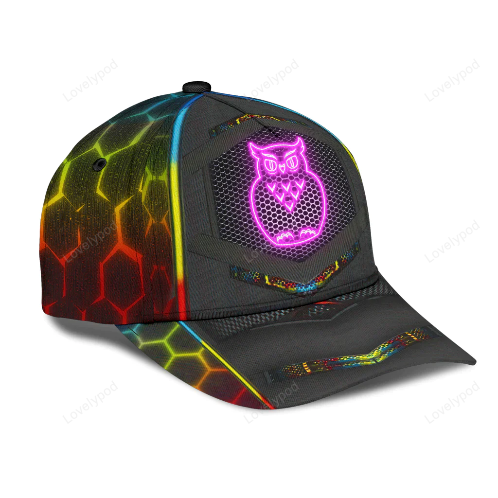 Custom Owl Classic Cap, Gift for Owl Lovers, Owl hat for men and women Trucker Hats Custom Hats Gifts For Men & Women
