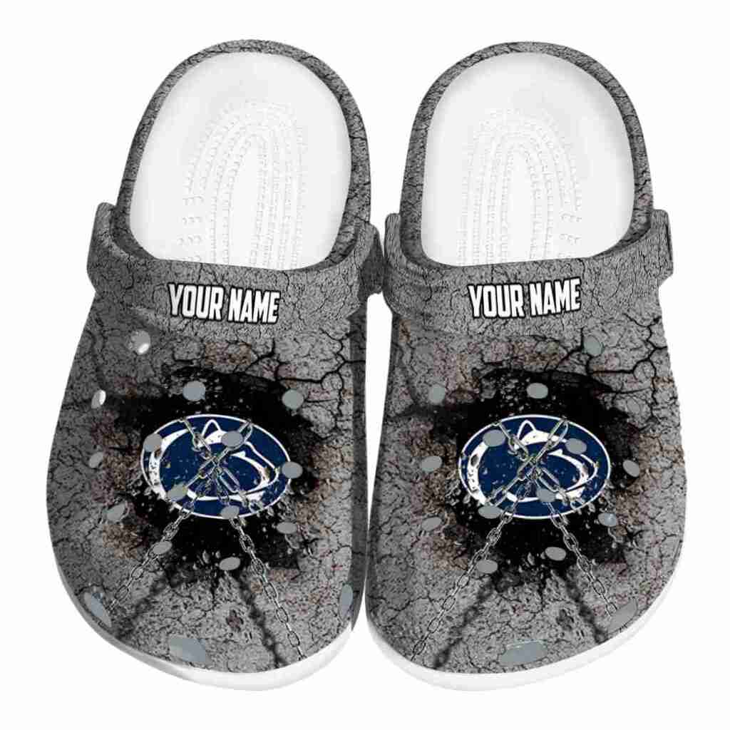 Custom Penn State Nittany Lions Cracked Ground Texture ClogTVC1801169