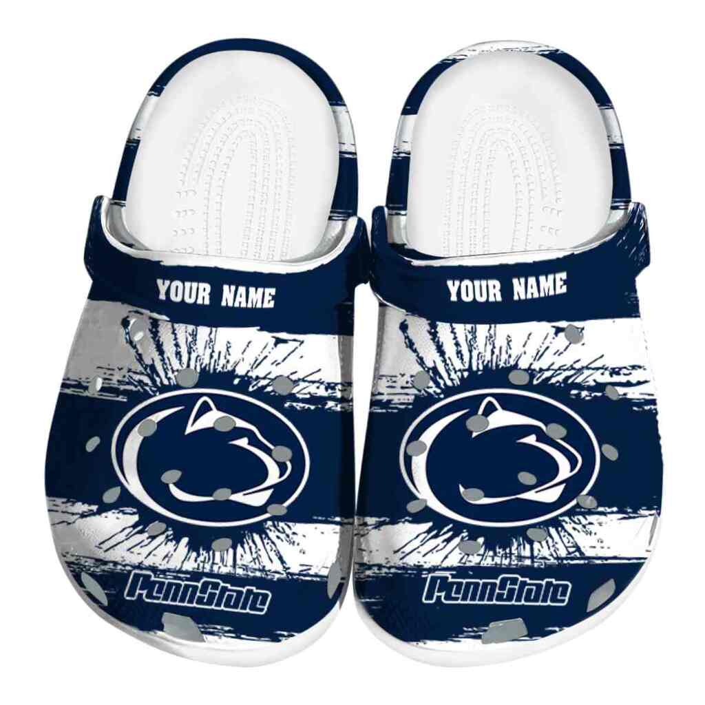 Custom Penn State Nittany Lions Paint Splatter Graphics ClogTVC1801169