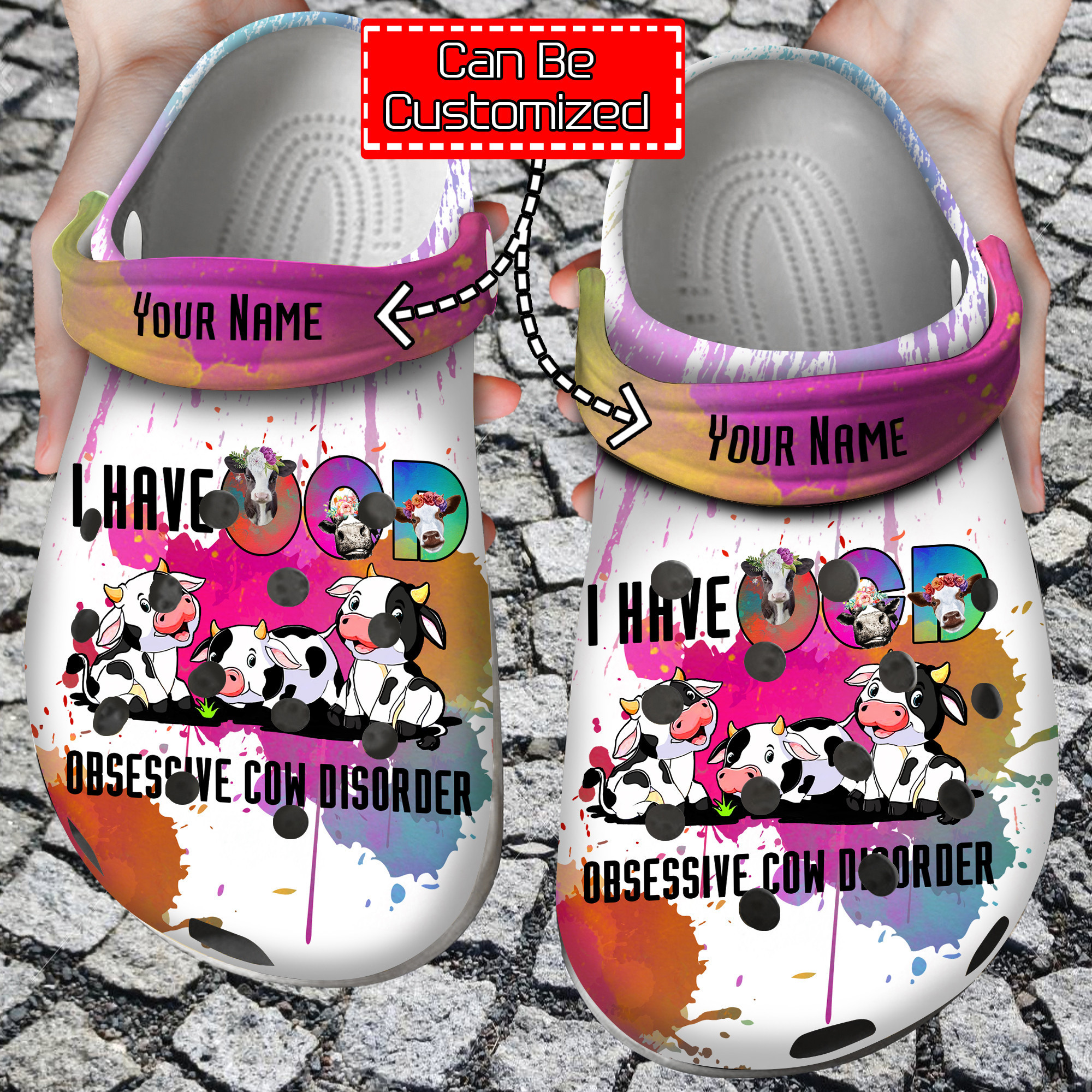 Custom Personalized Baby Cows Clog Shoes