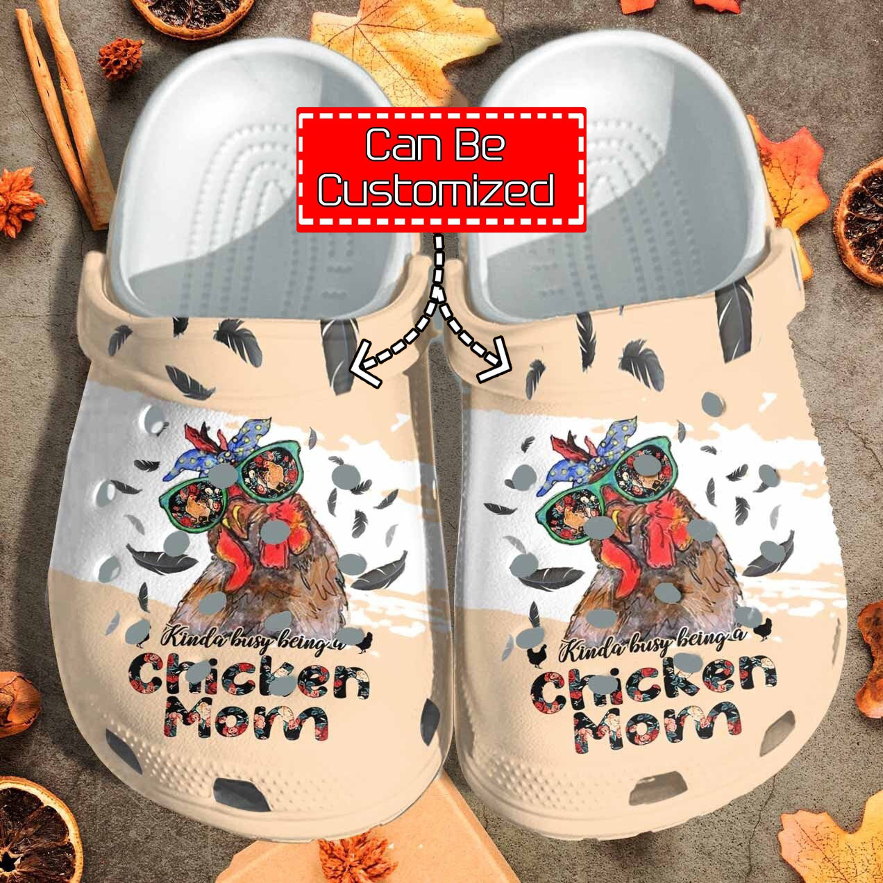 Custom Personalized Kinda Busy Being A Chicken Mom Clog Shoes