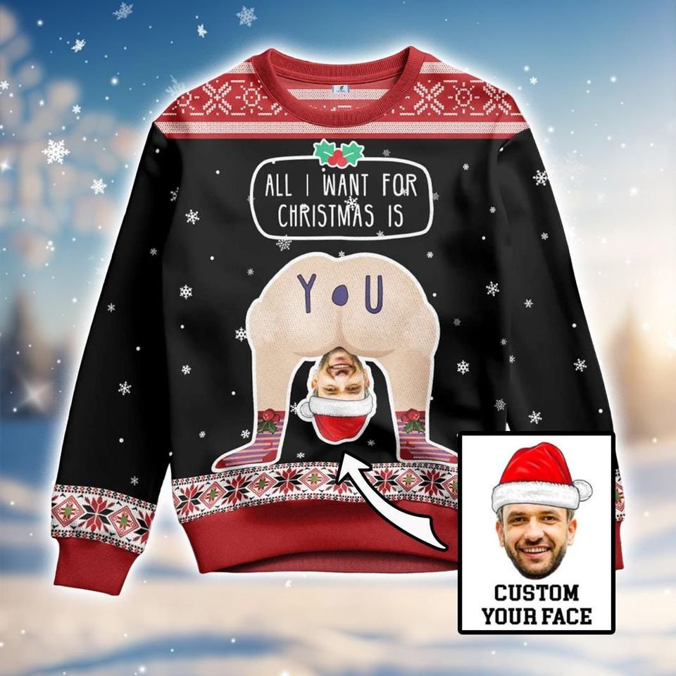 Custom Personalized Ugly Christmas Photo Sweater
