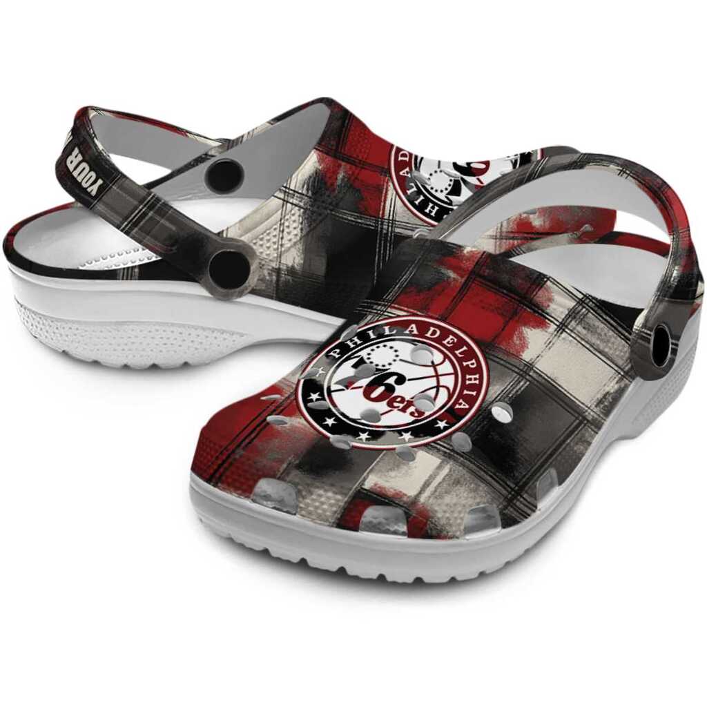 Custom Philadelphia 76ers Plaid Fusion ClogTVC1801689 - Image 3