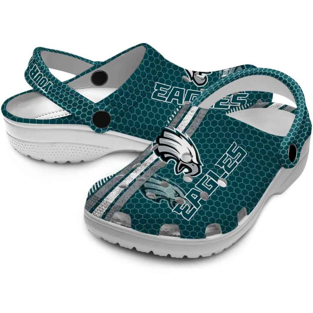 Custom Philadelphia Eagles Contrasting Stripes ClogTVC1801136 - Image 3