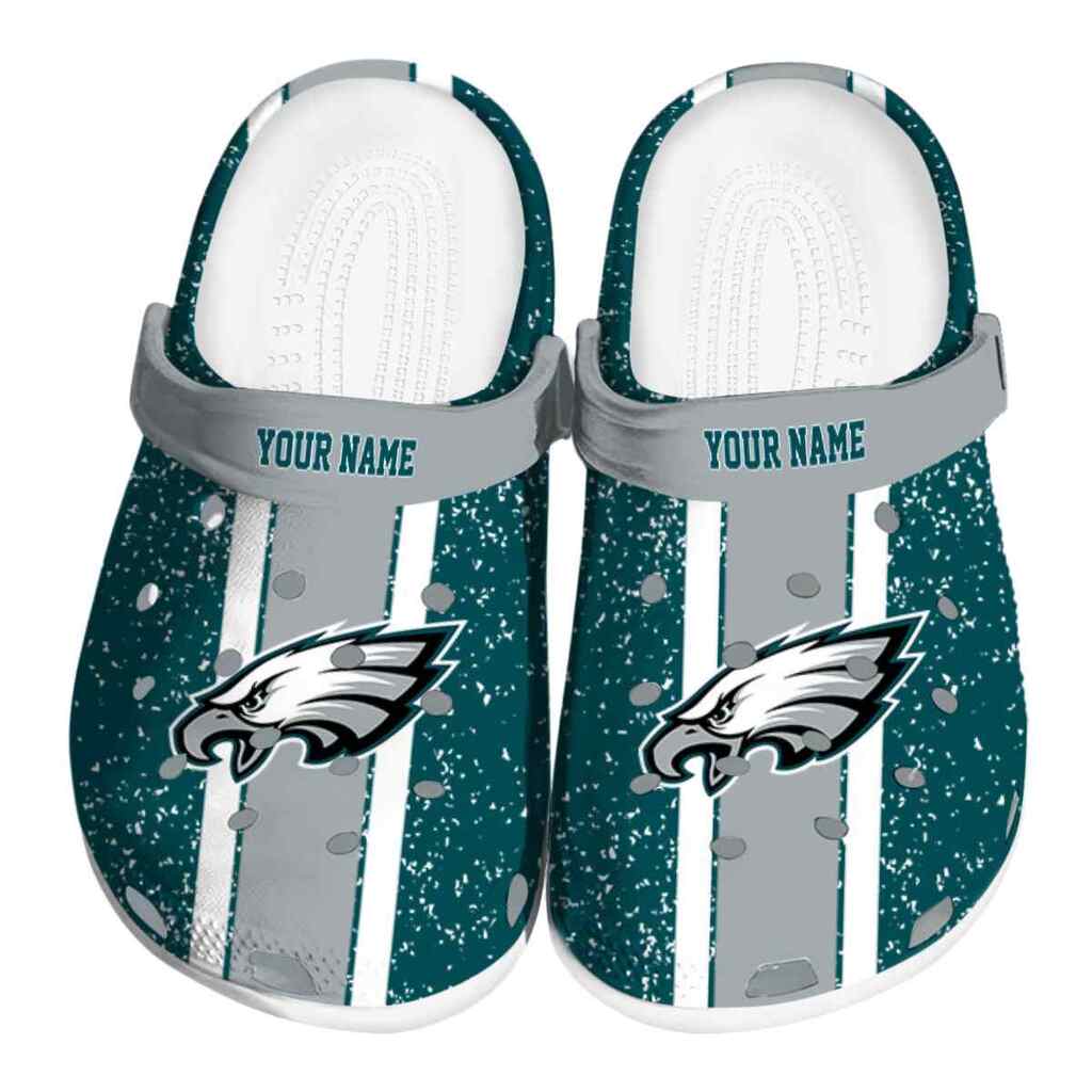 Custom Philadelphia Eagles Vertical Stripes ClogTVC1801136