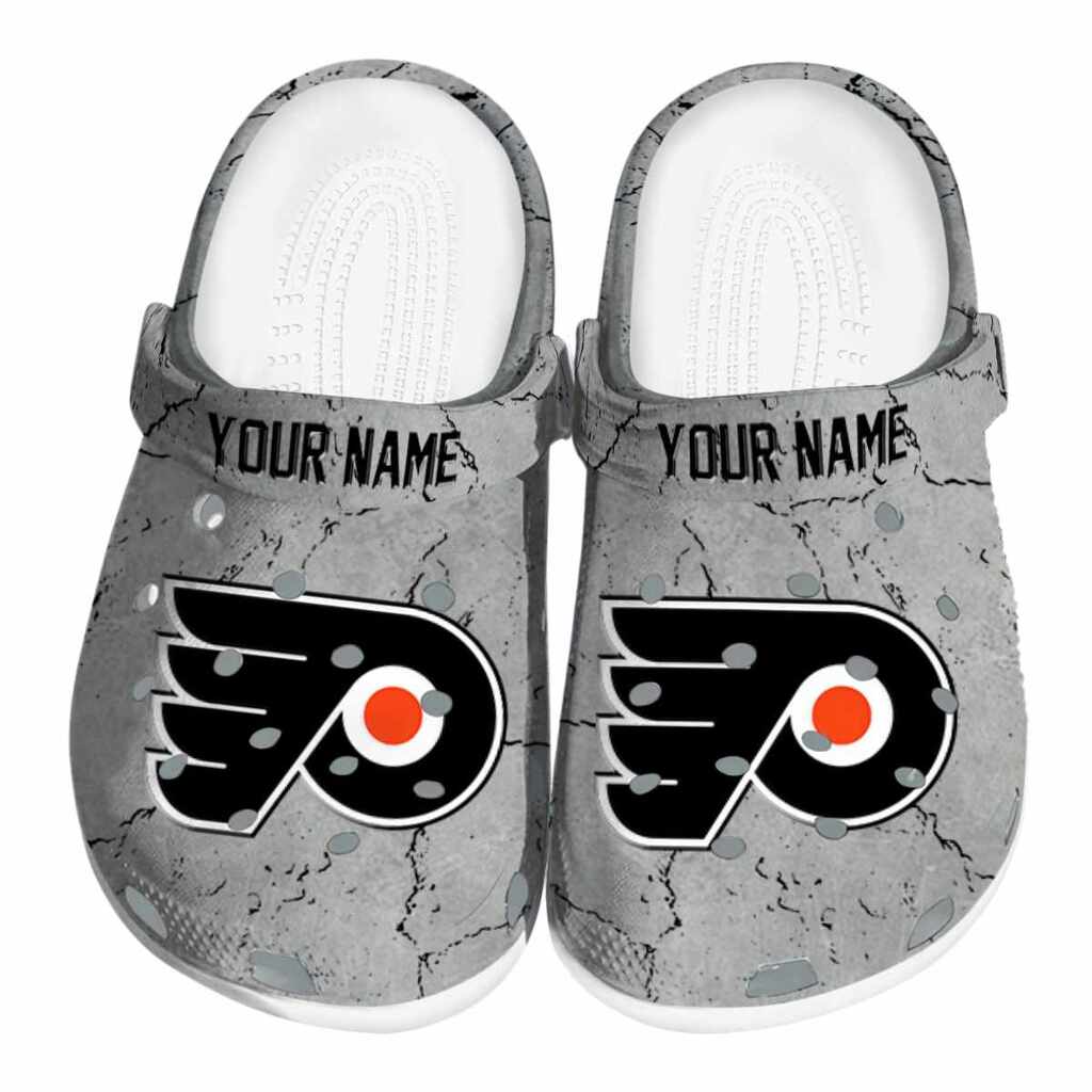 Custom Philadelphia Flyers Cracked Texture ClogTVC1801898
