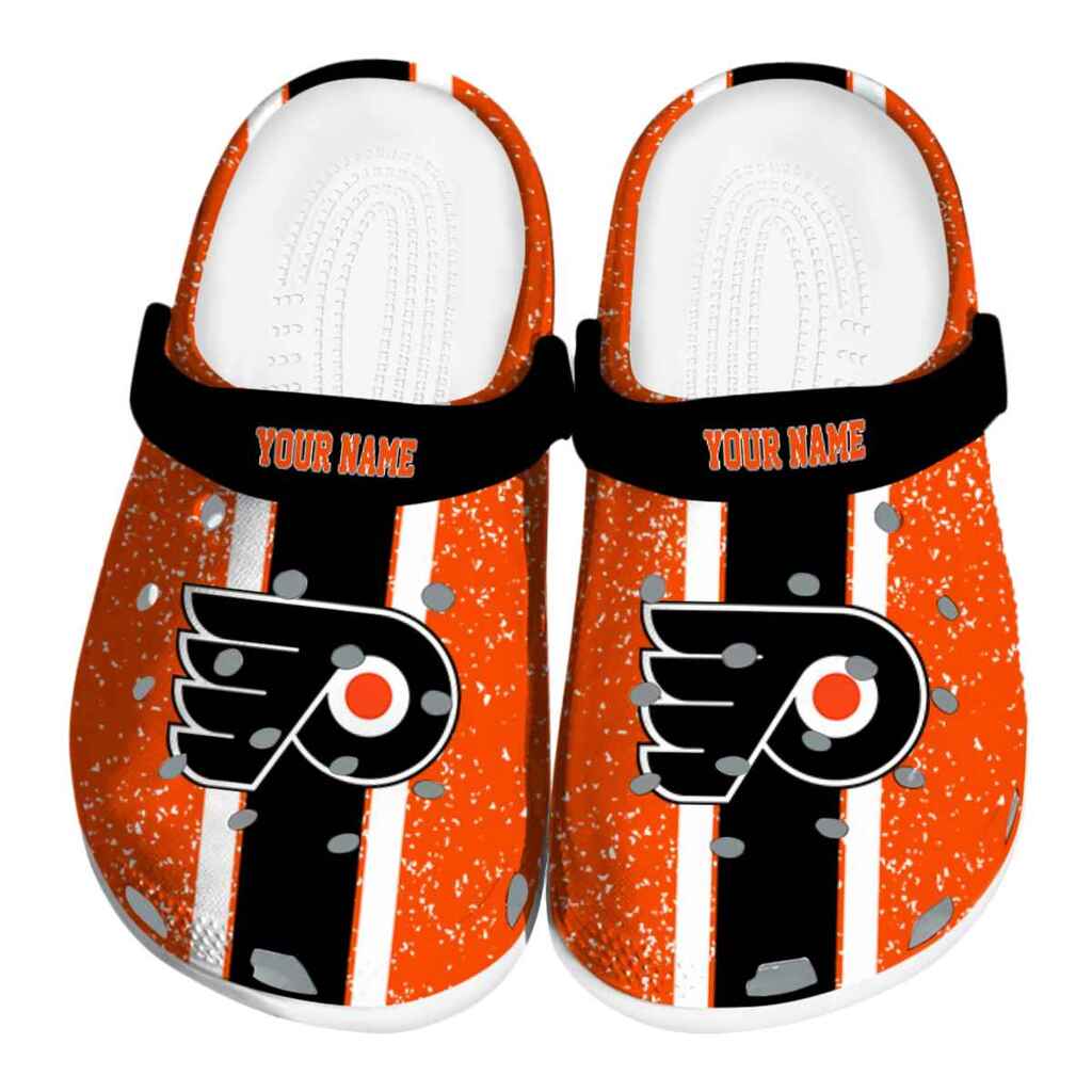 Custom Philadelphia Flyers Vertical Stripes ClogTVC1801898