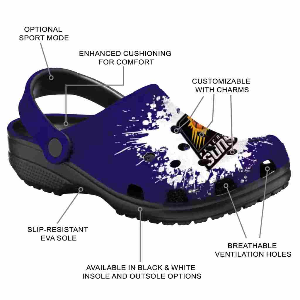 Custom Phoenix Suns Splatter Background ClogTVC1801690 - Image 5