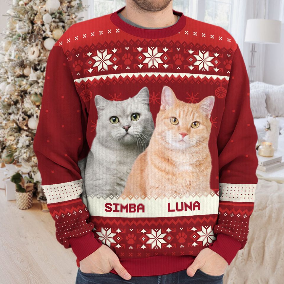 Custom Photo Cuteness Overload - Dog & Cat Personalized Sweatshirt - Gift For Pet Owners, Pet Lovers - Image 3