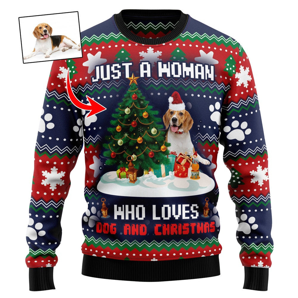 Custom Photo Dog Ugly Christmas Sweater Gift For Christmas
