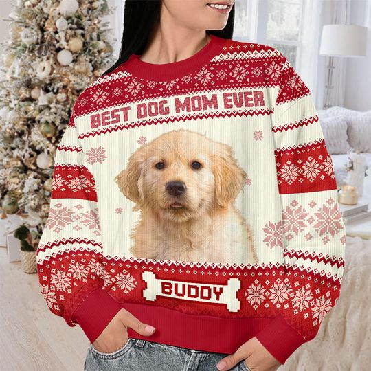 Custom Photo Full Time Dog Mama - Dog & Cat Personalized Sweatshirt - Gift For Pet Owners, Pet Lovers - Image 6