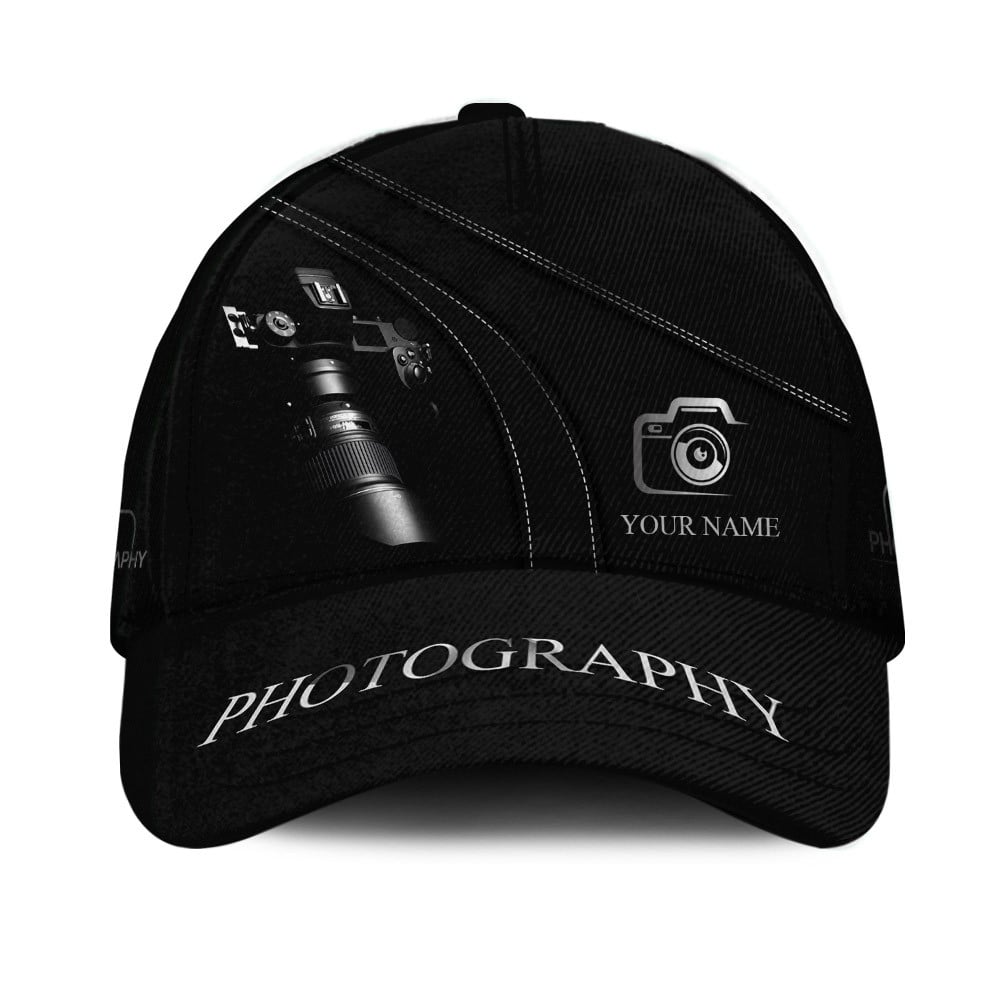 Custom Photographer NK Cap Camera Pattern Design NK Classic Cap Trucker Hats Custom Hats Gifts For Men & Women