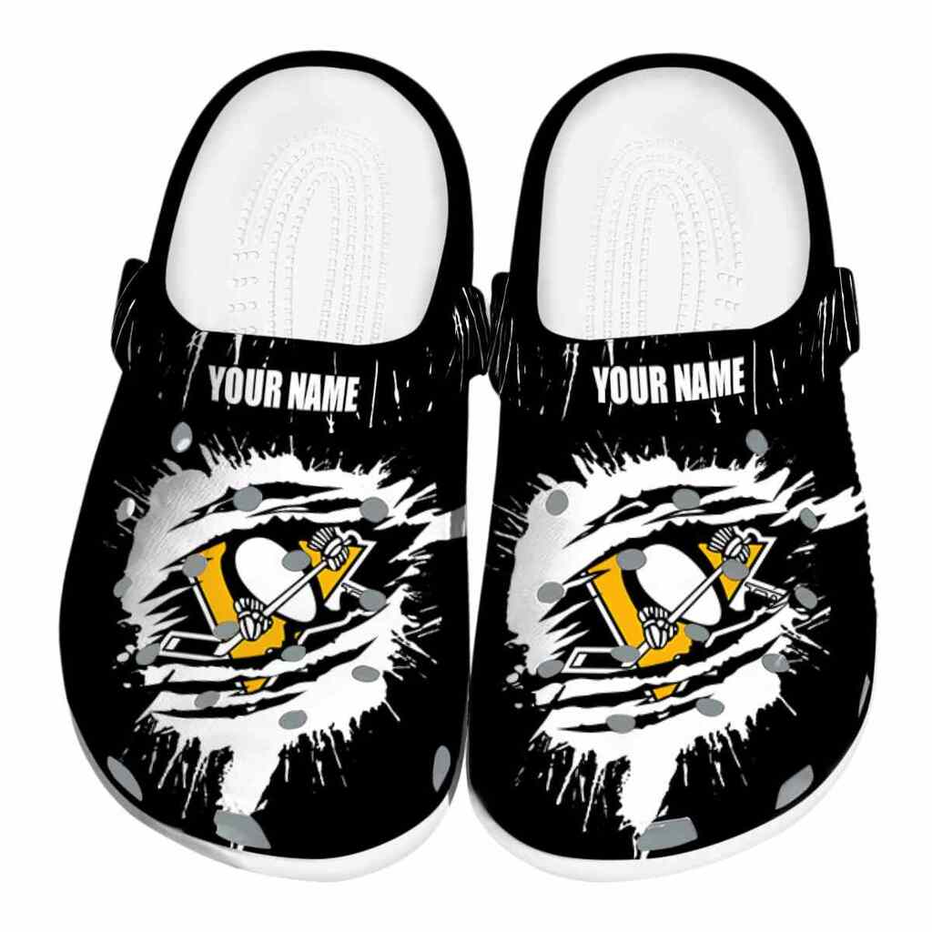 Custom Pittsburgh Penguins Splash Motif Background ClogTVC1801900
