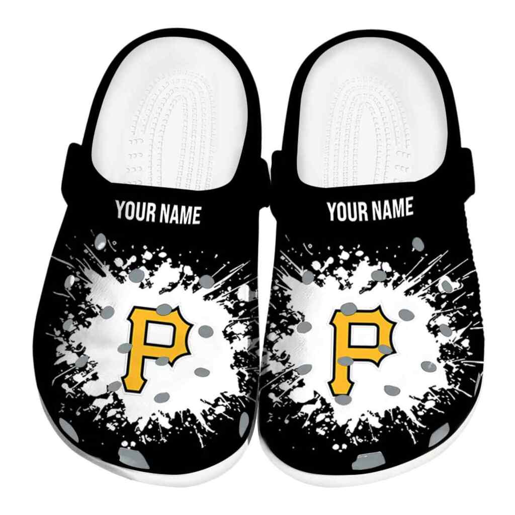 Custom Pittsburgh Pirates Splatter Background ClogTVC1801166