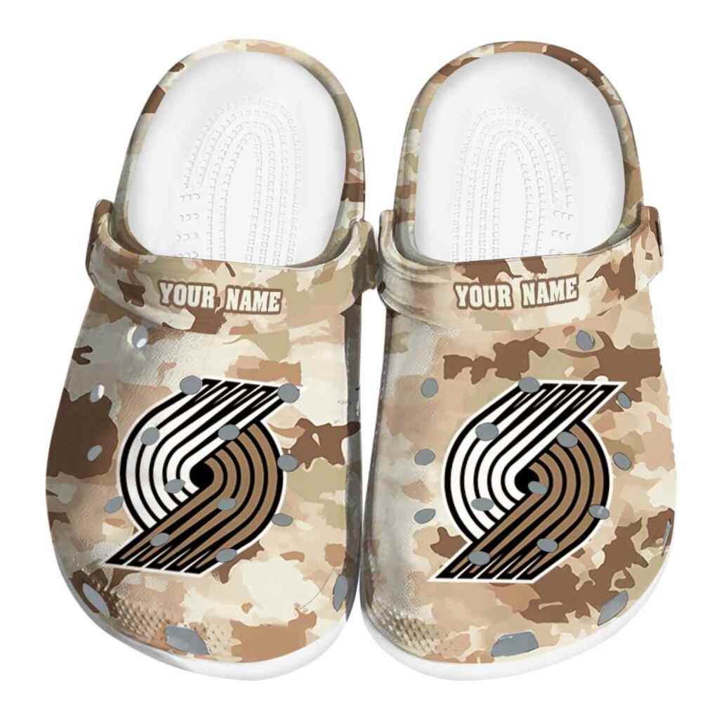 Custom Portland Trail Blazers Desert Camo ClogTVC1801691