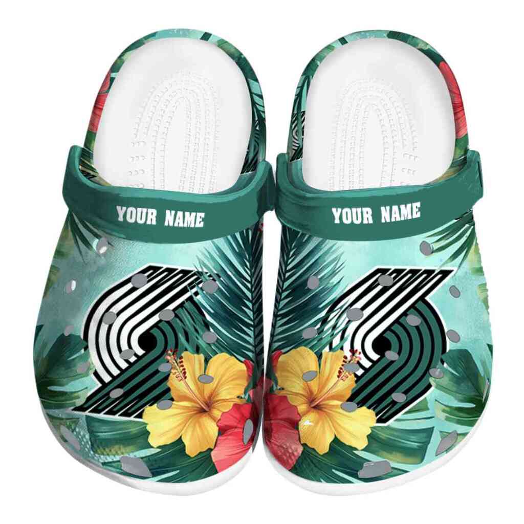 Custom Portland Trail Blazers Tropical Vibes ClogTVC1801691