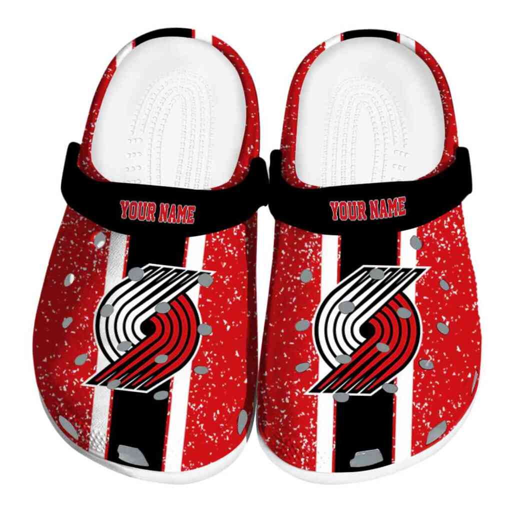 Custom Portland Trail Blazers Vertical Stripes ClogTVC1801691