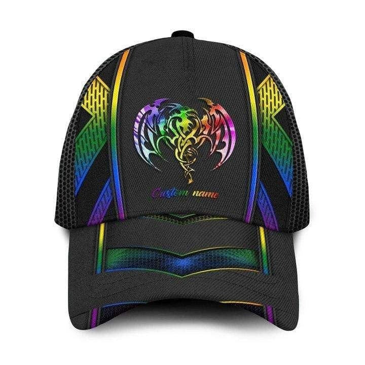 Custom Pride Cap For Gay, Pride Hastage Rainbow Lgbt All Over Printed Baseball Cap Hat, Les Gifts Trucker Hats Custom Hats Gifts For Men & Women