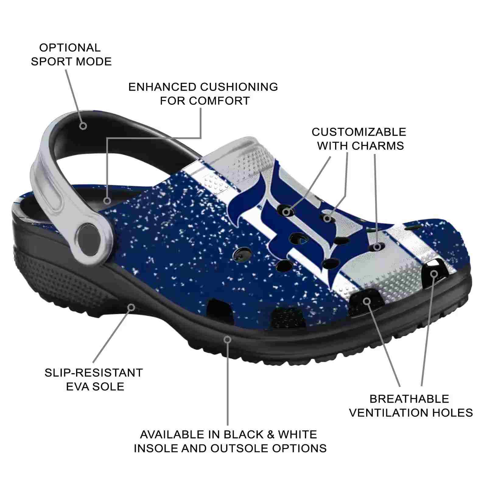 Custom Rice Owls Vertical Stripes ClogTVC1801717 - Image 5