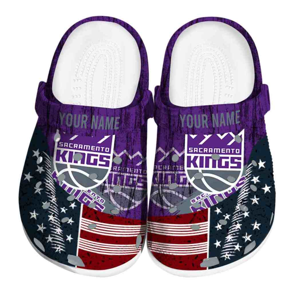 Custom Sacramento Kings Star-Spangled Side Pattern ClogTVC1801691